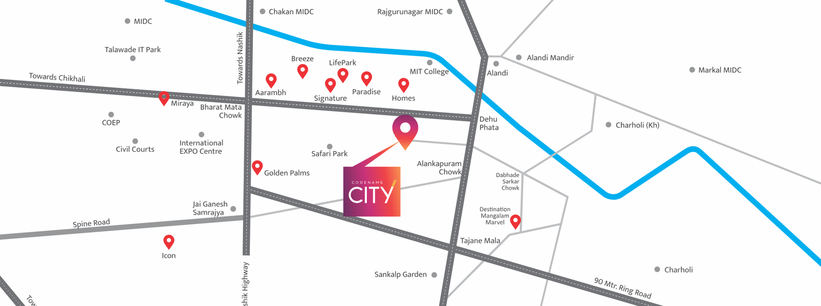 Magalam Midas City in at Chovisawadi, Charloli Phata